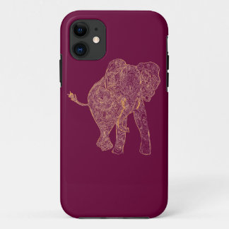 Etui iPhone Case-Mate Cas de l'iPhone 5 d'éléphant d'orange/framboise
