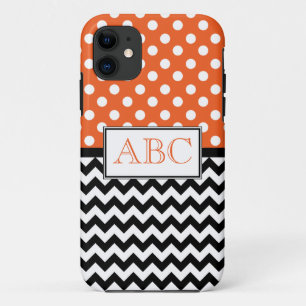 Coque Case-Mate Pour iPhone Cas de l'iPhone 5 d'orange et de Chevron de point