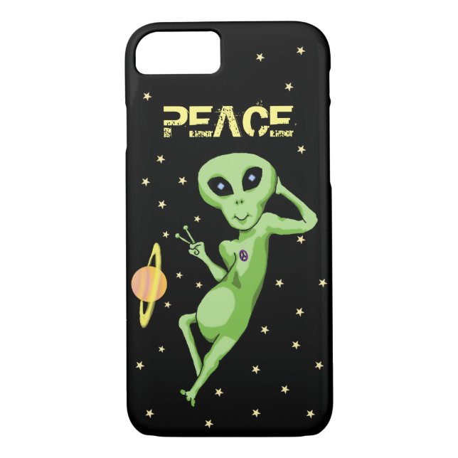Coques Case-Mate iPhone Cas de téléphone cellulaire Alien de la paix (Dos)