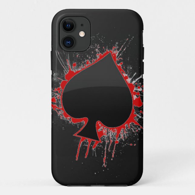 Coques Case-Mate iPhone Cas de téléphone d'as de pique (Dos)