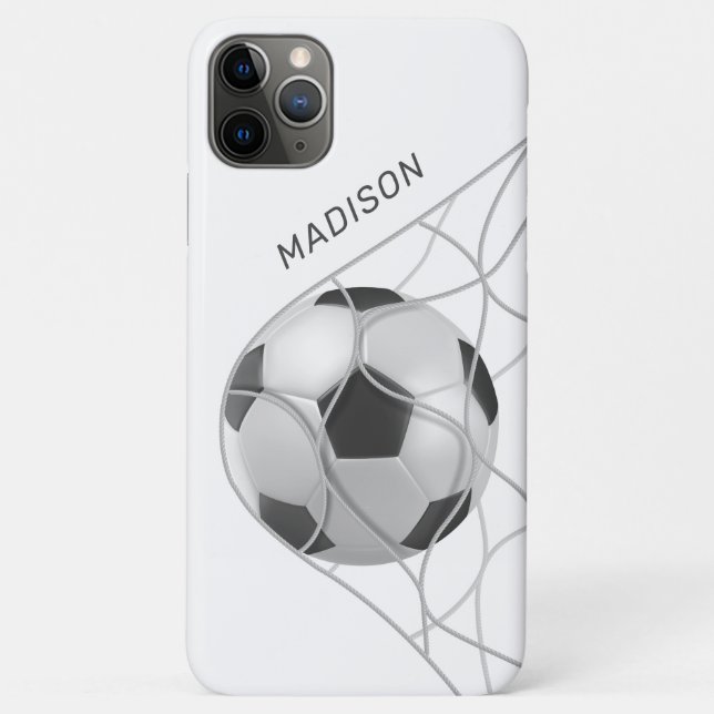Coques Case-Mate iPhone Cas de téléphone de l'objectif de football de nom  (Dos)