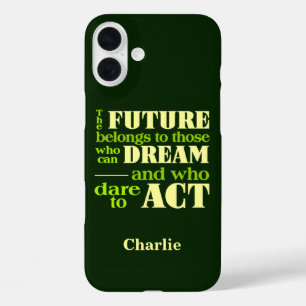 Coques iPhone 16 Plus Cas de téléphone monogramme personnalisé Future