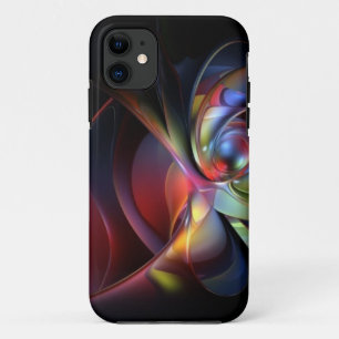 Coque iPhone 11 Cas d'Iphone 4 d'art abstrait (spectre de chaos)