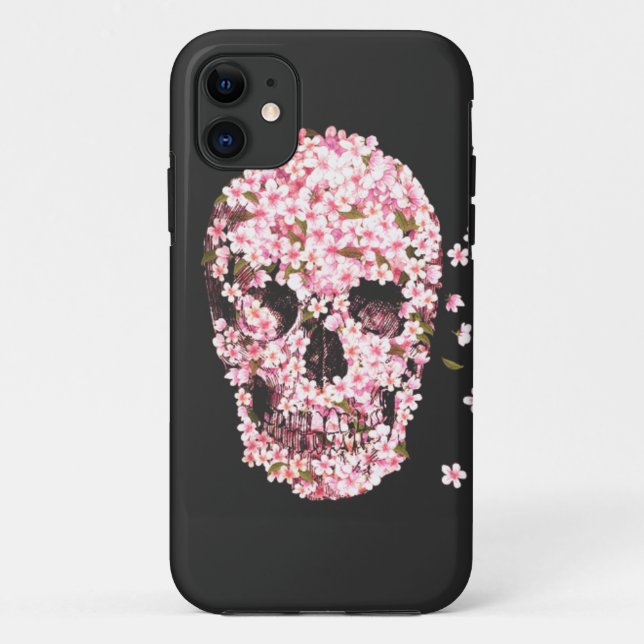 Coques Case-Mate iPhone Cas d'Iphone 5/5S de crâne de fleur (Dos)