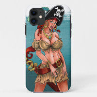 Cas d'Iphone 5 de fille de pirate