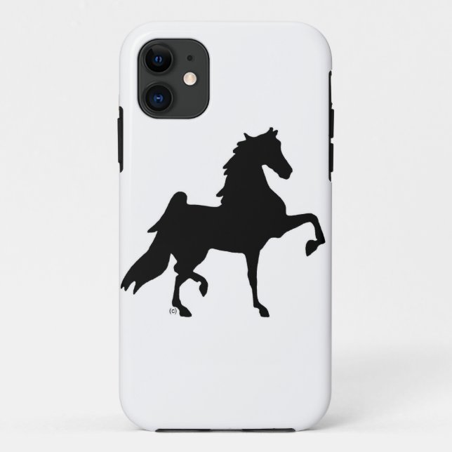 Coques Case-Mate iPhone Cas d'Iphone à peine là/silhouette de Saddlebred (Dos)