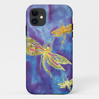 Coques Pour iPhone cas en soie de libellule d'IPhone de