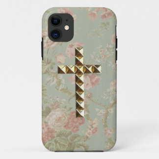 Coque iPhone 11 Cas floral de la croix Iphone5
