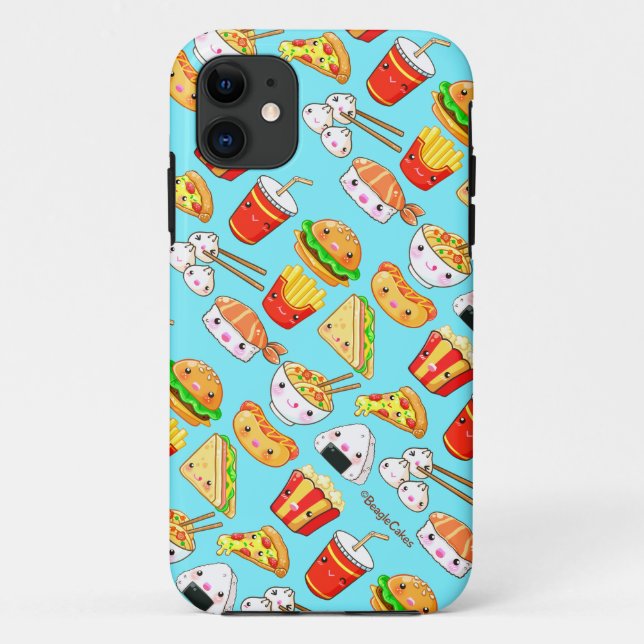 Coques Case-Mate iPhone Cas mignon de téléphone de nourritures (Dos)