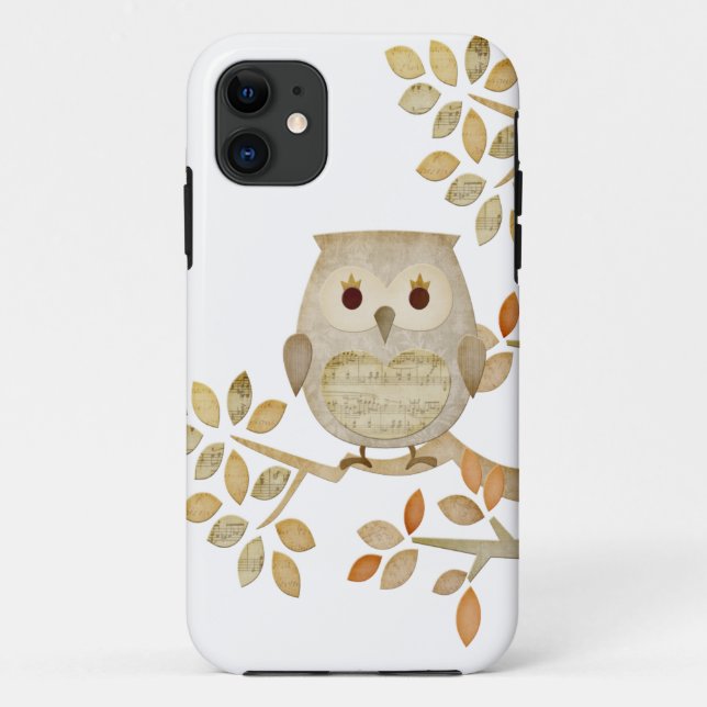 Coques Case-Mate iPhone Cas musical de hibou d'arbre (Dos)