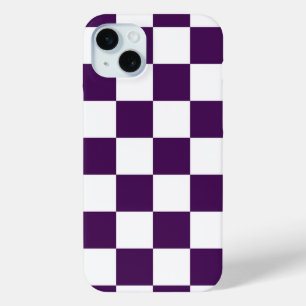 Coque iPhone 15 Mini Cas plus de l'iPhone 6 pourpres et blancs