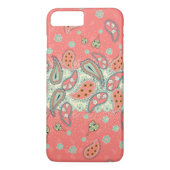 Coques Case-Mate iPhone Cas plus de l'iPhone 7 Girly de motif de Paisley (Dos)