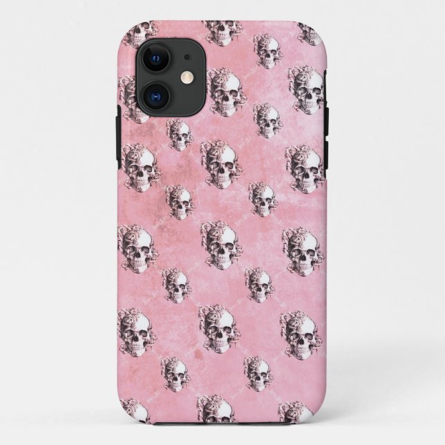 COQUES Case-Mate iPhone - CAS ROSE DU CRÂNE IPHONE DE POLKA (Dos)