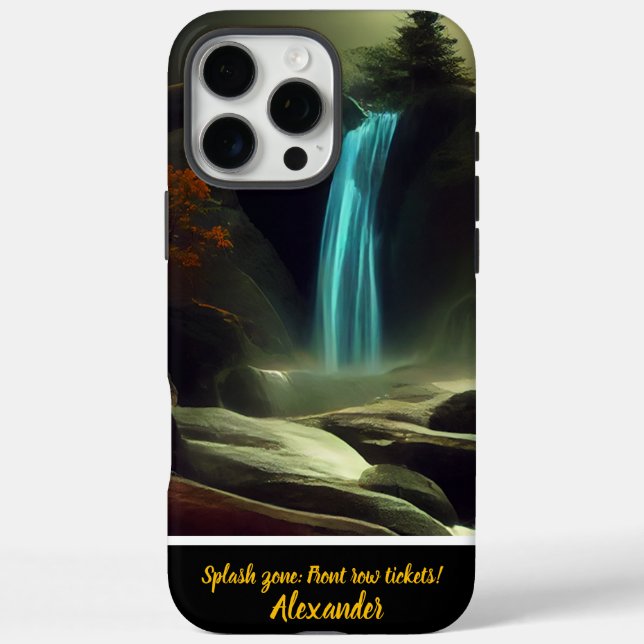 Coques Case-Mate iPhone Cascades magiques la nuit, uniquement vôtre Cas-M (Verso)