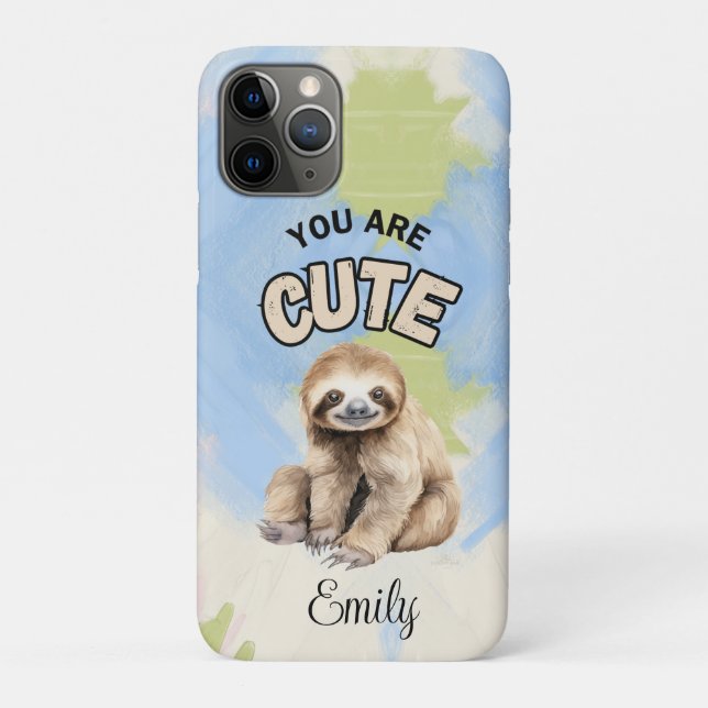 COQUES Case-Mate iPhone CASE DE TÉLÉPHONE SLOTH PERSONNALISÉE (Dos)