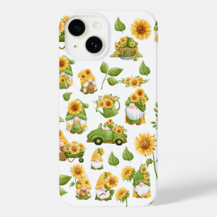 Coque Pour iPhone 14 Case de téléphone tournesol   Gnome Spring
