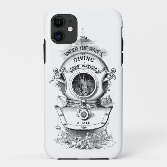 Coques Case-Mate iPhone Casque de plongée antique nautique (Dos)