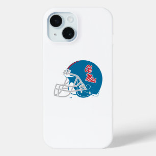 Coque Pour iPhone 15 Casque Ole Miss Football Bleu clair