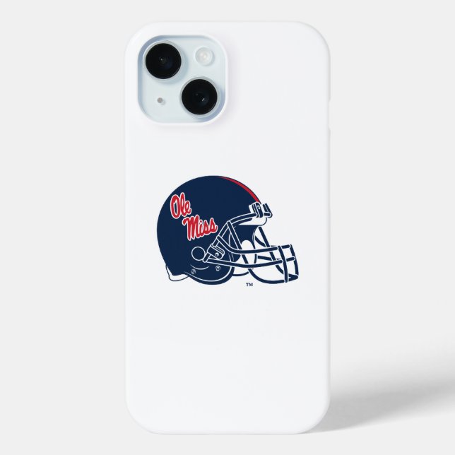 Coques Case-Mate iPhone Casque Ole Miss Football | bleu foncé (Verso)