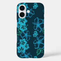 Casque téléphonique Blue Hawaii Hibiscus