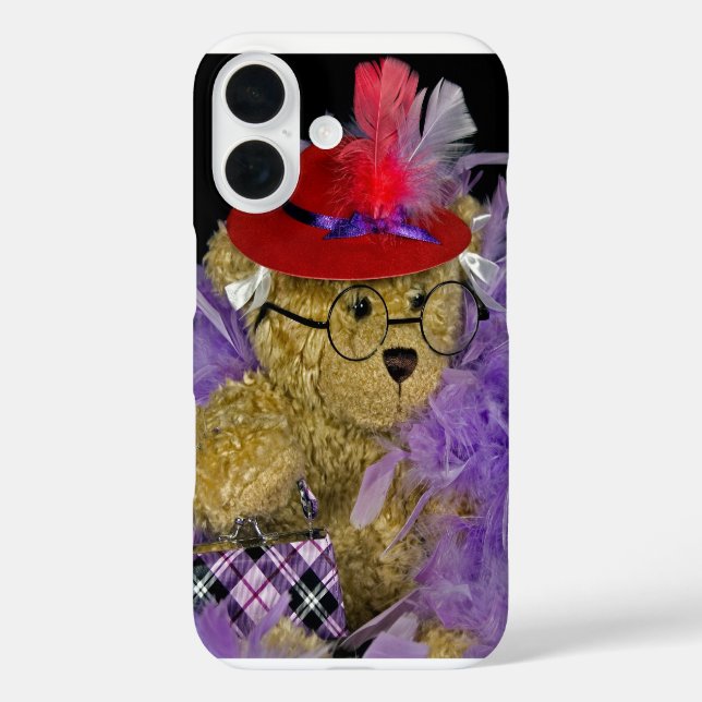 Coques Case-Mate iPhone Casquette rouge Teddy Bear (Verso)