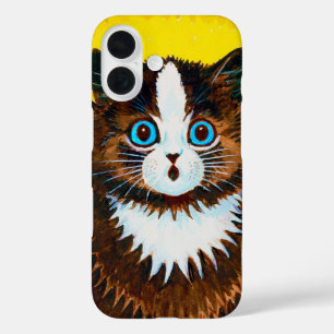 Coques iPhone 16 Cat à Rainbow, Louis Wain
