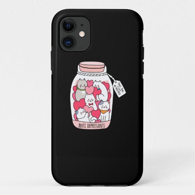 Coques Case-Mate iPhone Cat Antidepressant Funny Cat Lover Gift (Dos)