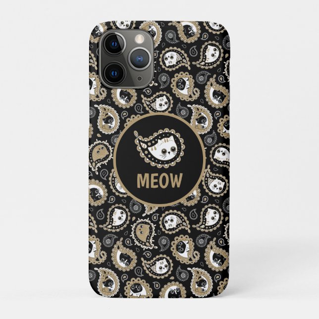 Coques Case-Mate iPhone Cat Paisley (Dos)