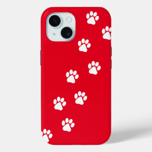 Coque Pour iPhone 15 Cat Paw Trace Motif personnalisable