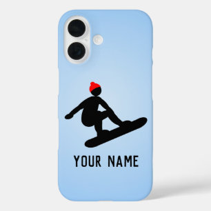 Coques iPhone 16 Catching Air - Snowboardeur en Pose Cool, votre te