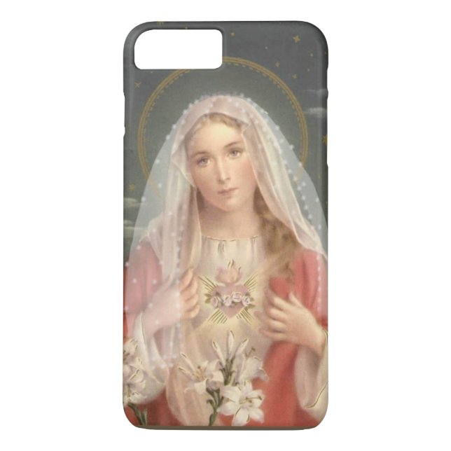 Coques Case-Mate iPhone Catholique vintage religieuse bénie de Vierge (Dos)