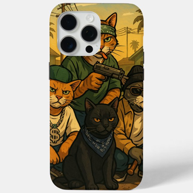 Coques Case-Mate iPhone Cats Gang in Grove St (Verso)