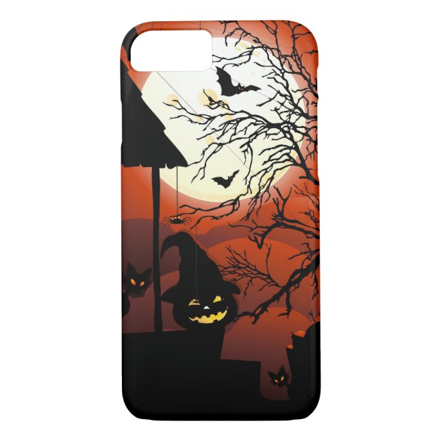 Coques Case-Mate iPhone Cauchemar sanglant de clair de lune de Halloween (Dos)