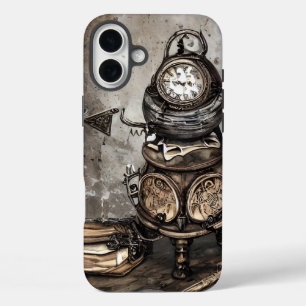 Coques iPhone 16 Plus Cauldron à vapeur orné Spellbooks et horloges