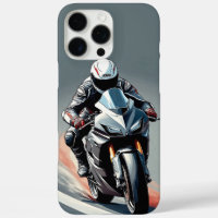🌊 Cavalier de moto de sport sur route côtière sou
