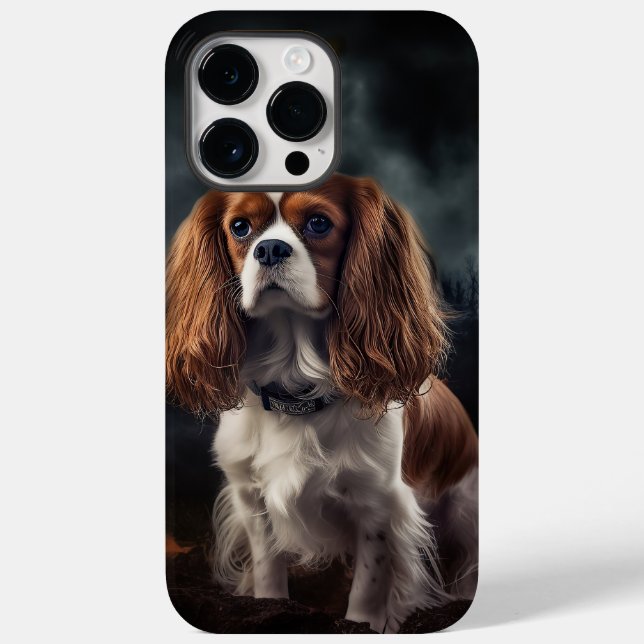 Coques Case-Mate iPhone Cavalier King Charles Spaniel Halloween effrayant (Verso)