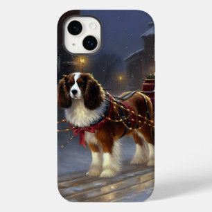 Coque Pour iPhone 14 Plus Cavalier King Charles Spaniel Noël Fêtard