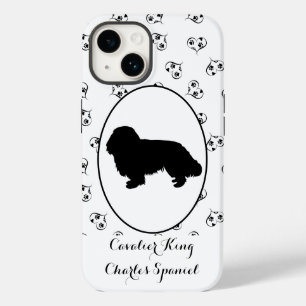 Coque Pour iPhone 14 Cavalier King Charles Spaniel Silhouette