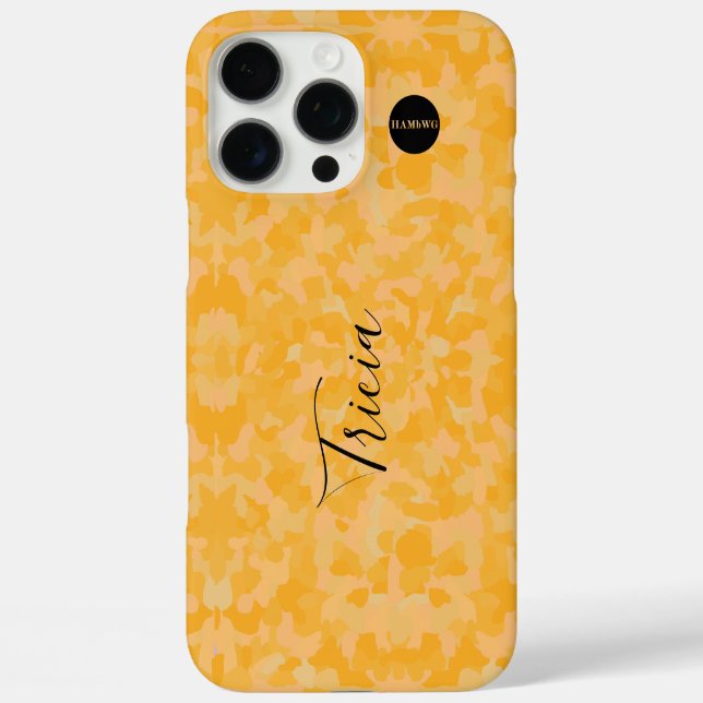 Coques Case-Mate iPhone Cell Phone Case Yellow Camouflage HAMbyWG (Verso)