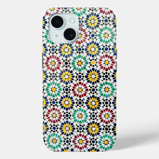 Coque Pour iPhone 15 Céramique marocaine Zellije