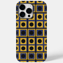 Coque Pour Pour iPhone 14 Pro Max Cercle de Carré bleu jaune