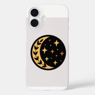 Coques iPhone 16 Cercle étoile et lune