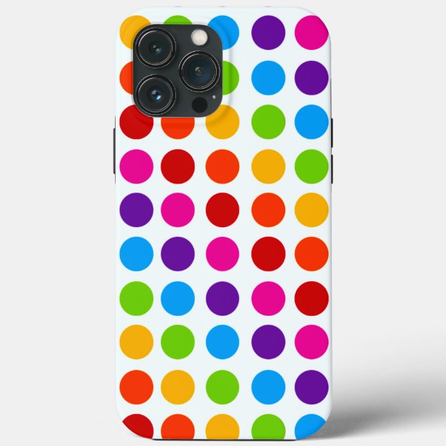 Coques Case-Mate iPhone Cercles arc-en-ciel colorés motif (Verso)