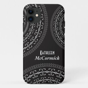 Coques Pour iPhone Cercles blancs décoratifs au-dessus de votre
