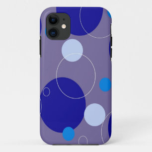 Case-Mate iPhone Case Cercles Bleus Rétro & Ovales Royal Periwinkle Aqua