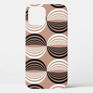 Case-Mate iPhone Case Cercles Brown géométriques Conception transparente