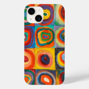 Coque Pour iPhone 14 Cercles Carré de Kandinsky