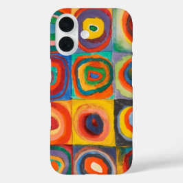 Coques iPhone 16 Cercles Carré de Kandinsky