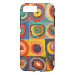 Coque iPhone 8 Plus/7 Plus Cercles concentrés Carré de Kandinsky