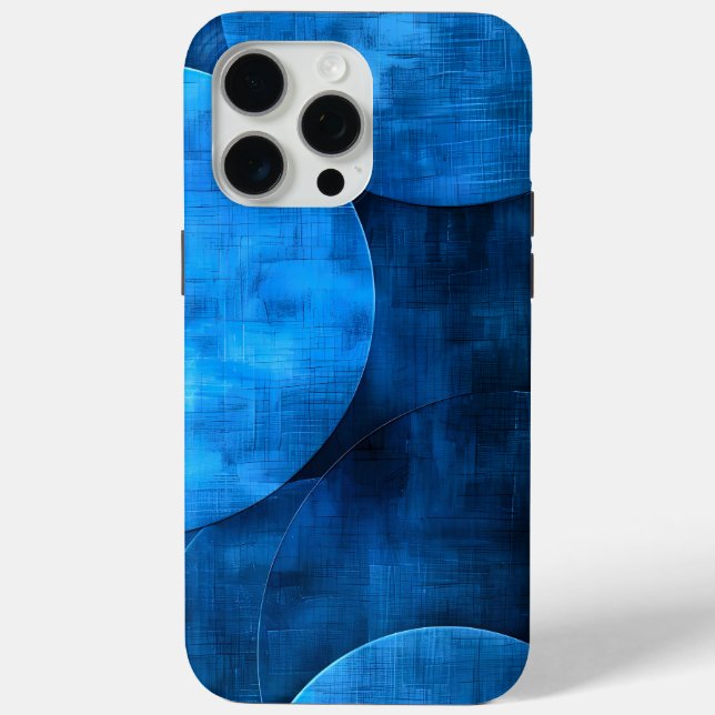 Coques Case-Mate iPhone Cercles de lune bleue (Verso)